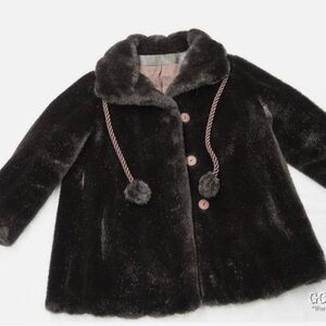 Vintage Royal Minky by Hillmoor Women's Dark Rich Brown Faux Fur Coat